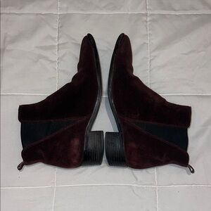 Marc Fisher Women's Burgundy Suede Ankle Boots